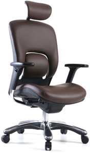 gm seating ergolux genuine leather executive high swivel chair