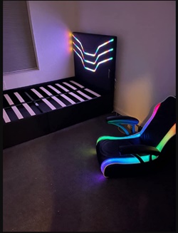 X Rocker Emerald RGB 2 0 Wired x2 Floor Rocker Gaming Chair